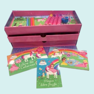 Caja de actividades unicornios